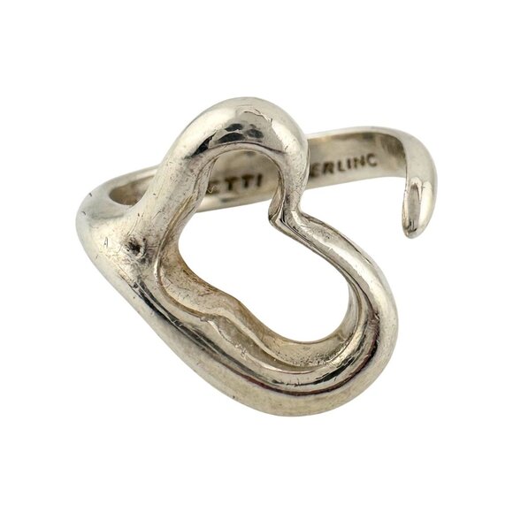 Tiffany & Co Open Heart Ring - Sterling Silver - Size 5.5 - Picture 1 of 14